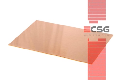 Лист медный 1х600х1500 мяг, марка М3