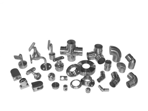 Соединение поручня со стойкой 90° AISI 201 16x50.8 зеркало